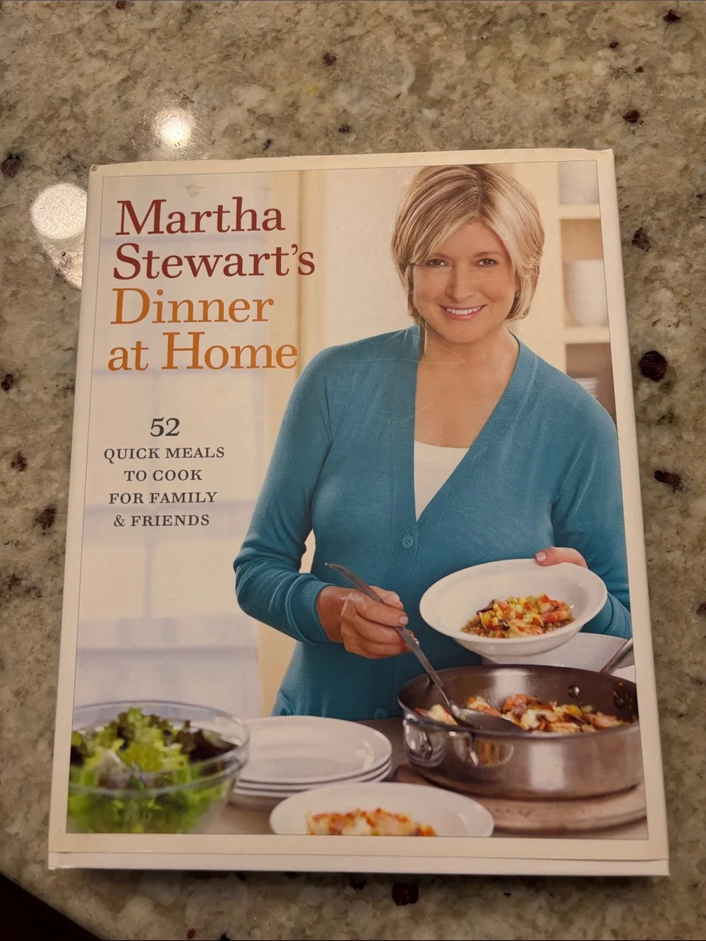 Martha Stewart Dinner at Home Cookbook — Teal Cover with White Accent